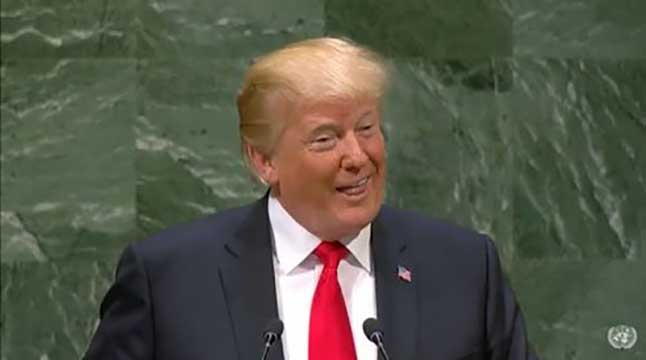 জাতিসংঘে বিশ্বনেতাদের হাসির পাত্র হলেন ট্রাম্প