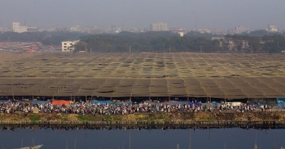 আজ শেষ হচ্ছে ইজতেমার মাঠের কাজ