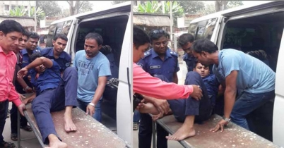 নারায়ণগঞ্জে বাসে তল্লাশির সময় পুলিশকে গুলি