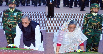 বীর শহীদদের প্রতি রাষ্ট্রপতি ও প্রধানমন্ত্রীর শ্রদ্ধা