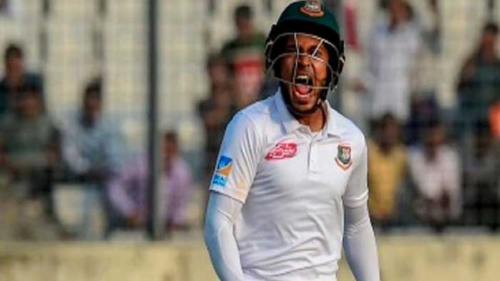 ডাবল সেঞ্চুরির পর মুশফিকের উল্লাস ডাবল সেঞ্চুরির পর মুশফিকের উল্লাস