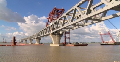 পদ্মা সেতুর আড়াই কিলোমিটার দৃশ্যমান 