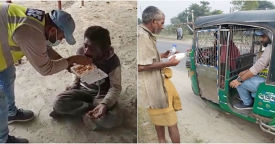 পা হারিয়েও মানব সেবা থেমে নেই পুলিশ সদস্য পারভেজের